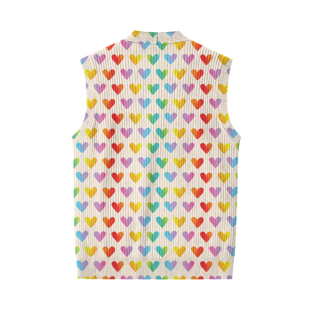 Men's V,Neck Sleeveless Knit Cardigan Vest