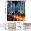 1pc Creative Cartoon Bath Curtain with Unique Design, Stylish Bathroom Decor, Polyester Fabric, Bathroom Accessory,