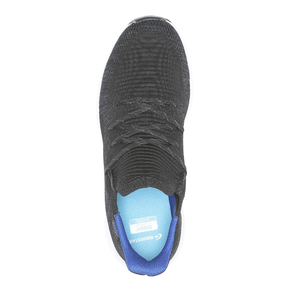 Moonstar Synergy Shock SNGY 3E Cushion, Lightweight, Soft, Hands-Free, Cushioned, Absorbing, Wide, Men's, M23, Black, 25.5 Cm,