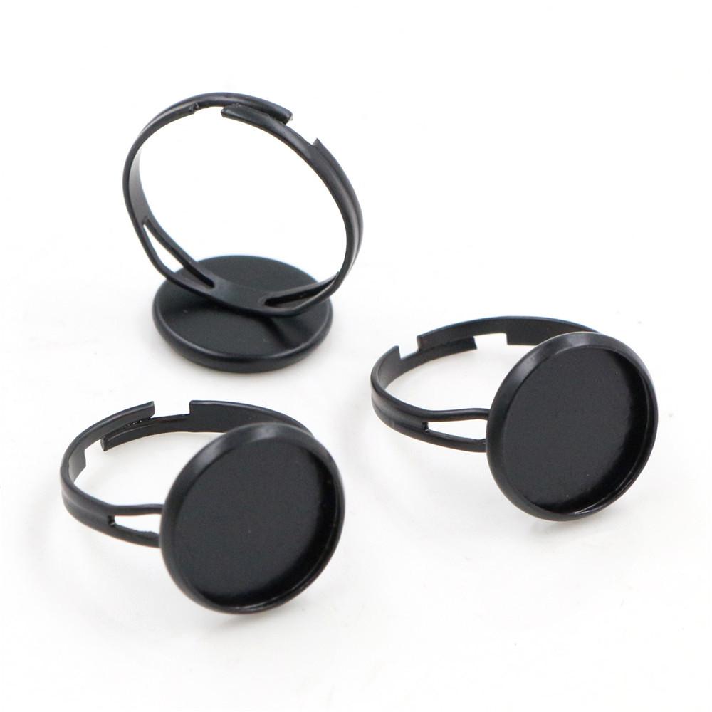 8-20mm 10pcs High Quality IRON Adjustable Ring Settings Blank/Base,Fit 8-20mm Glass Cabochons,Buttons;Ring Bezels