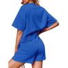 Women's Loose And Fashionable  Casual Short Sleeved Shorts Two-piece Set