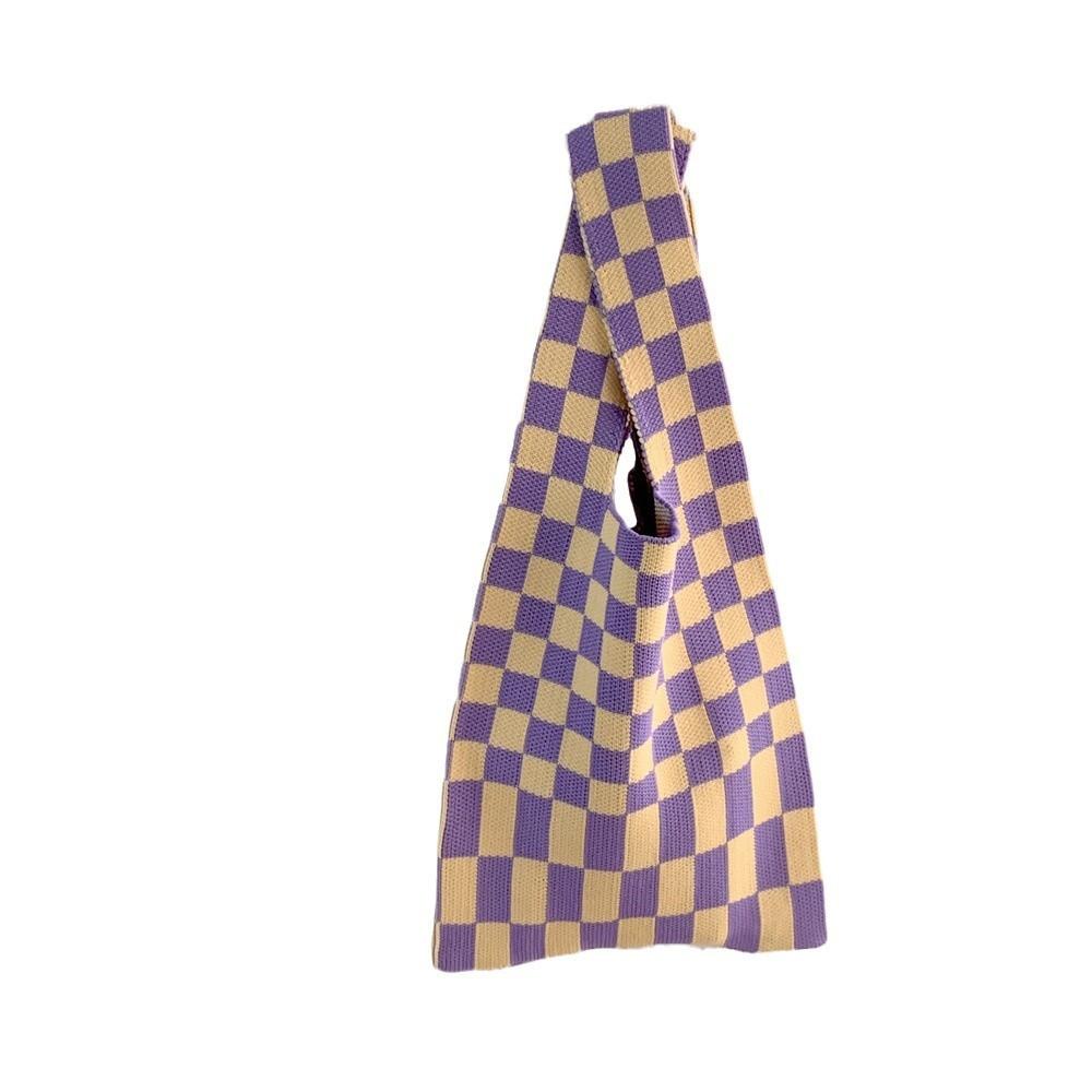 Classy And Timeless Vertical Checkered Tote Bag Perfect For Trendy Fashion Lovers And Essentials Everyday