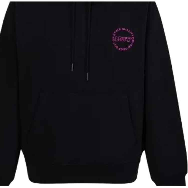 Felpa con cappuccio e maniche lunghe con logo Levis Casual Donna Nero A7477-0001