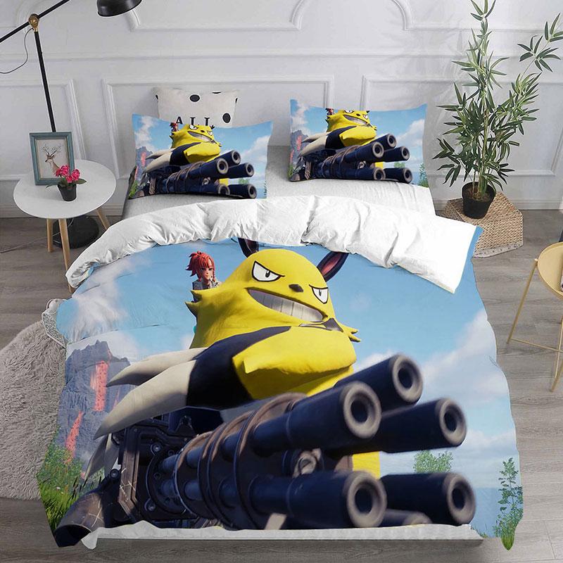 

Новый игровой комплект постельного белья Palworld, одеяло, покрывало, пододеяльник, наволочка, комплект из 2-3 предметов, украшение для спальни, домашний текстиль AU Single 140x210cm
