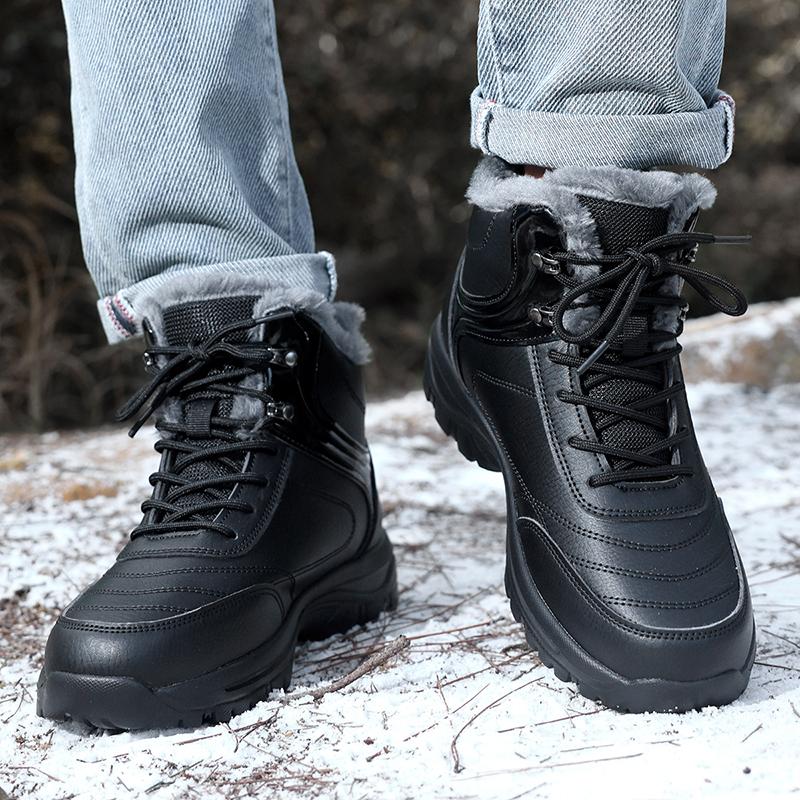 New Men's Winter Snow Boots Women Super Warm Ankle Boots Unisex Plush Sneakers Wearable Anti-slip Waterproof Male High Top Boots