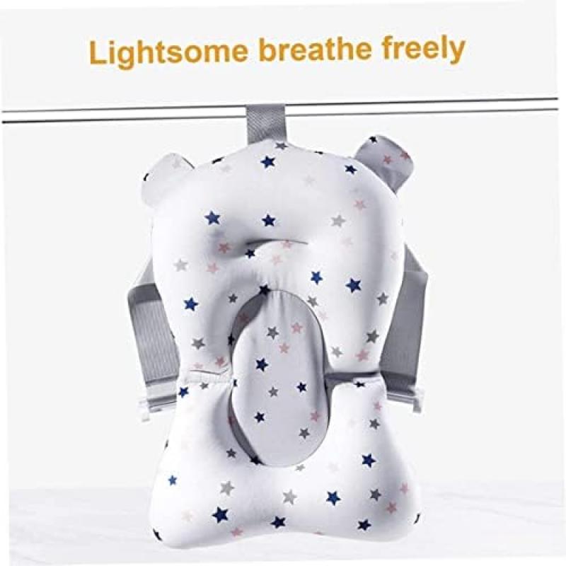 Baby Bath Tub Seat Cushion - Non-Slip Bathtub Seat for Newborns - Soft Wash Basin Cushion - Safe Support for 0-12 Months