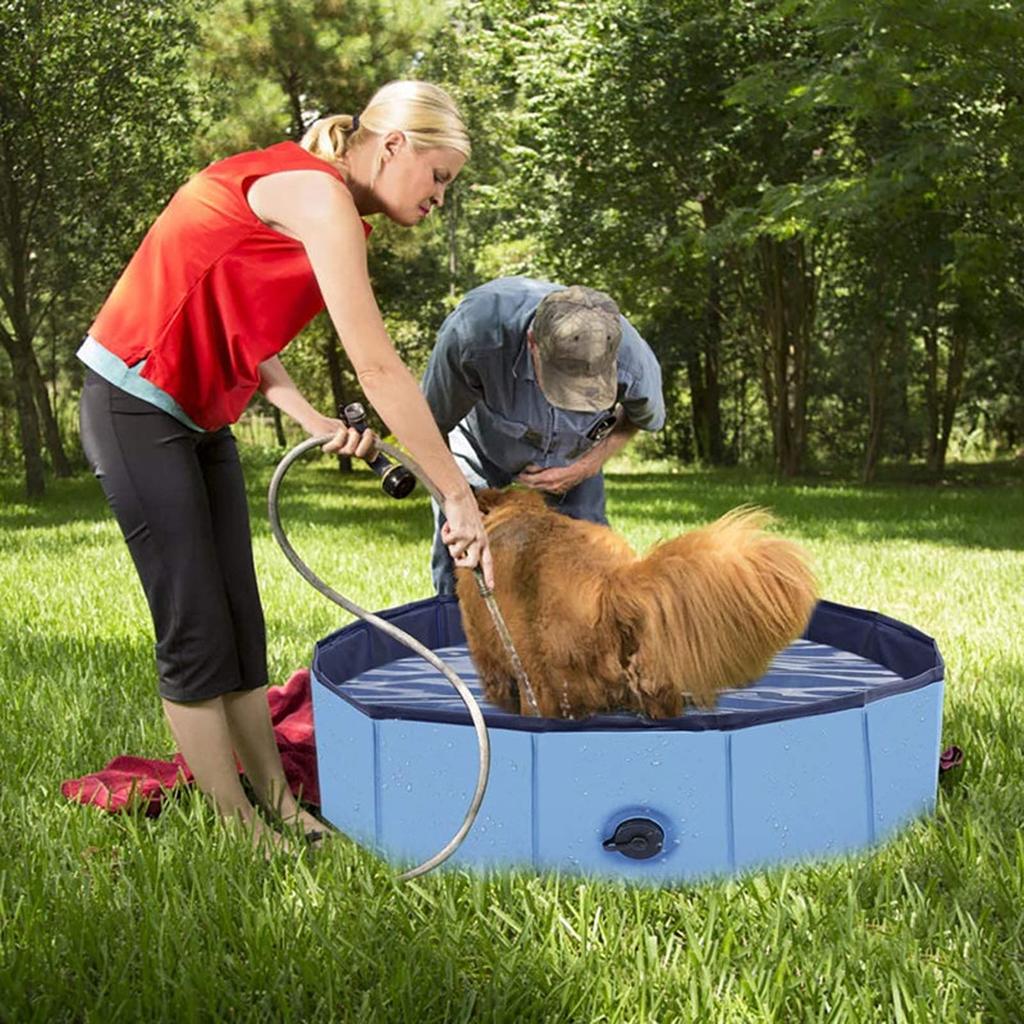 Pool for Bath Pool for Sturdy Easy To with Drain Water Play Bathtub for Indoor and Outdoor Use Kids, Pets, Design, Foldable, Store, Cap, (16030cm,