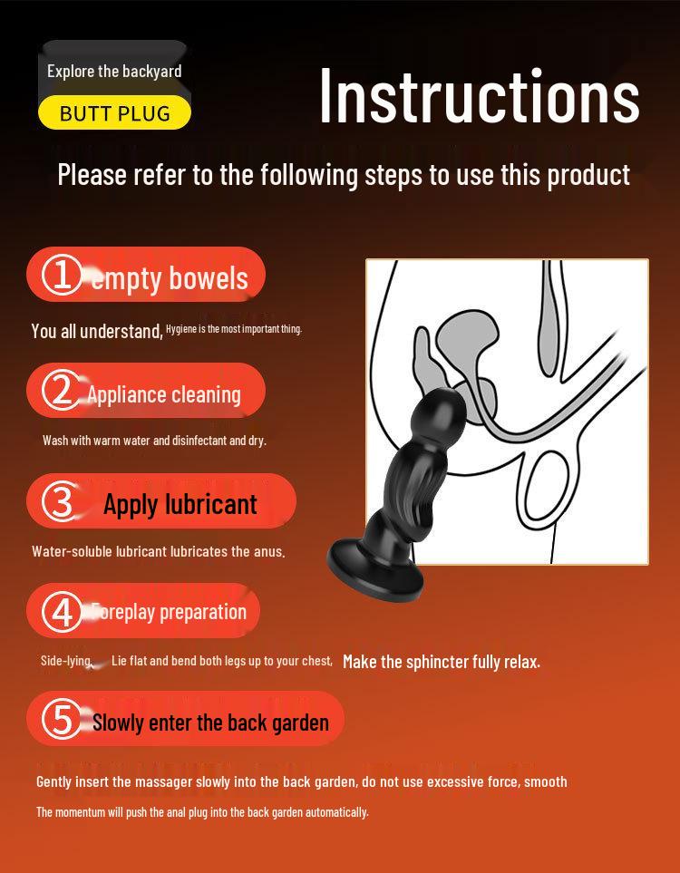 Vergnügungsvibration Anal-Reizkugeln - Unisex Flirt-Plug