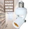 E26/E27 AC 110-240V 60W Infrared Motion Light Sensor Intelligent Bulb Lamp Base Switch