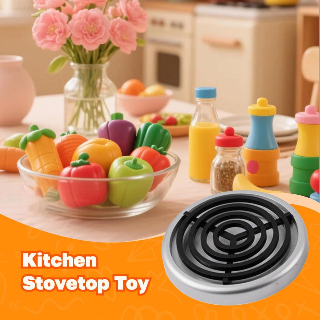 Kids Kitchen Toy Playset Fun Simulated Interactive Versatile Compact Play Cooking