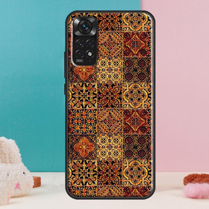 Moroccan Tile Case For Xiaomi Redmi Note 13 Pro 14 12 11 9 10 9S 10S 11S 12S Redmi 14C 13C 10C 12C Cover