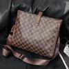 Men'S Shoulder Bag, Classic Plaid Commuter Messenger Bag Trendy Brand Men'S Satchel Ipad Bag Men'S Bag