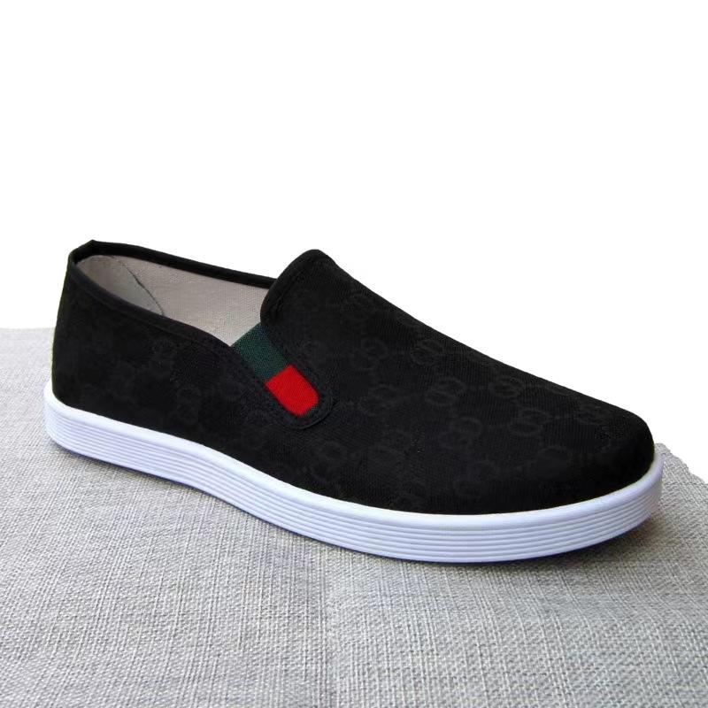 New old Beijing cloth shoes men's summer genuine medium and old thick-soled casual breathable one-pedal work shoes