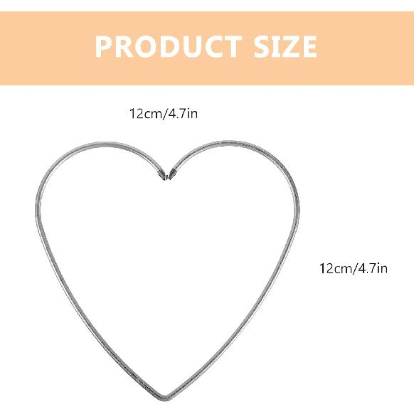 BESPORTBLE Dream Catcher Hoop: Heart Shaped Hoop Metal Rings Hoops Heart Shape Macrame Rings Hoops for DIY Craft Dream Catcher 12cm 10Pcs