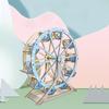 1Pc Children Girl DIY Handmade 3D Three-dimensional Puzzle Wooden Ferris Wheel Model Assembled Educational Toy Wooden