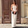 2025 European & American Off-Shoulder Slim Fit Strapless Maxi Dress - Women's Summer Fashion