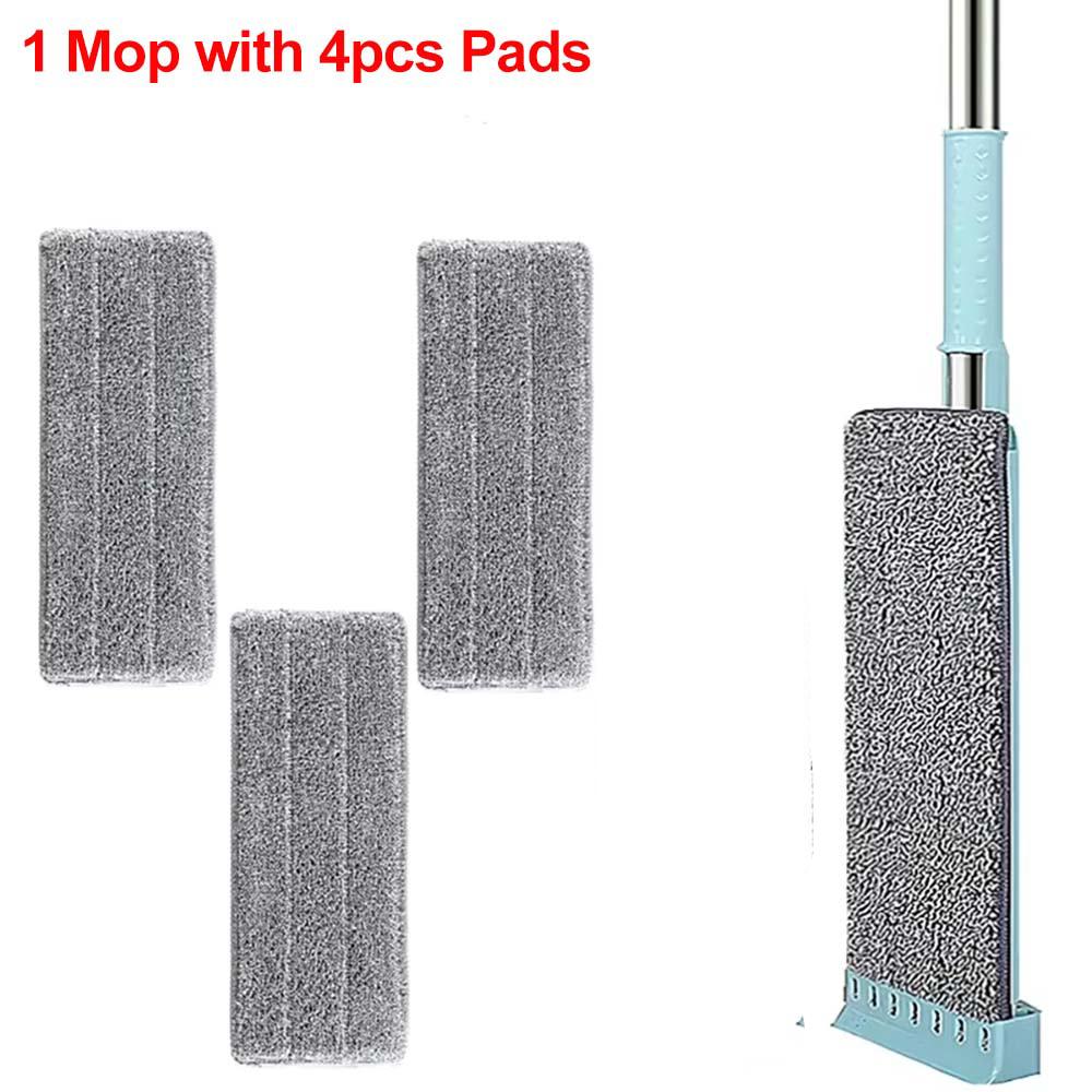 

Вращающаяся на 360° плоская швабра, швабры для пола с отжимом, швабра из микрофибры для ленивой мойки пола без помощи рук, бытовые инструменты для уборки 1PC+4Cloth