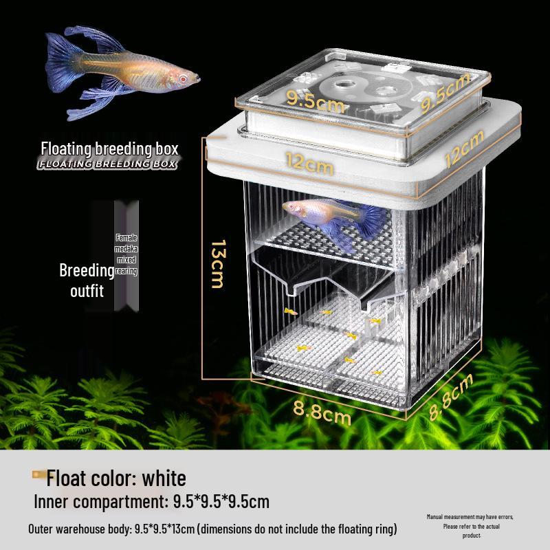 Guppy Breeding Box: Fish Isolation & Hatching Tank for Small Fish Fry & Mother Fish