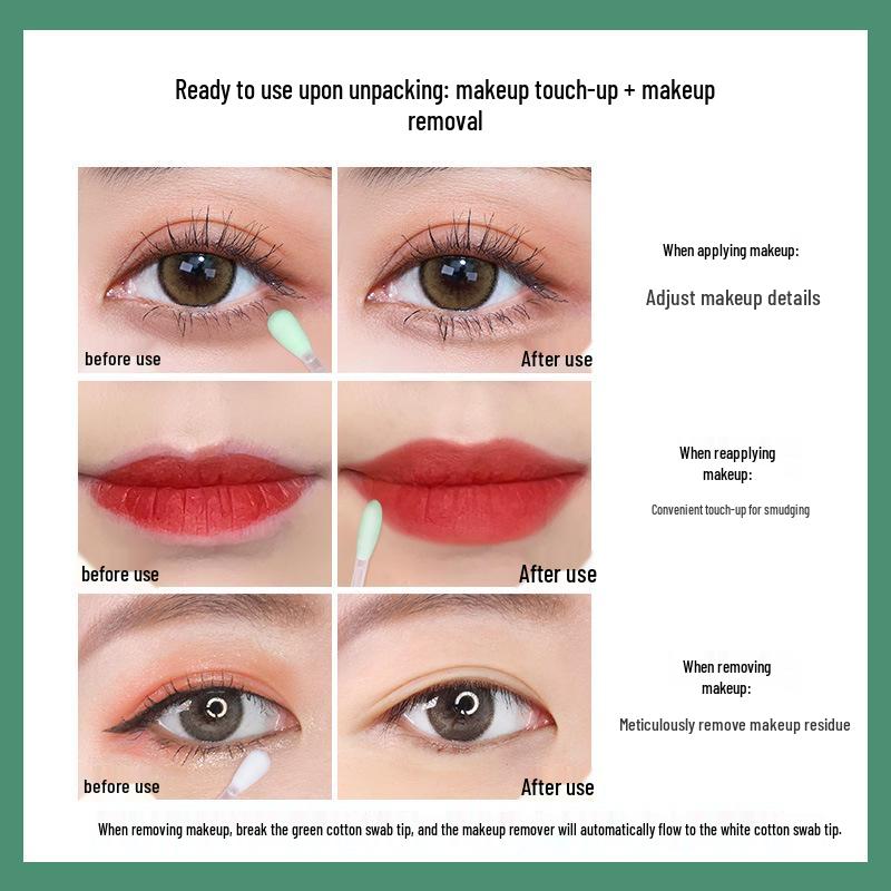 ikAllANT Pre-filled Makeup Remover Swabs with Built-in Corrector and Cleansing Solution