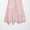 2025 Spring Women's Fashion: European & American Style Printed Short Dress with Round Turn-Down Collar