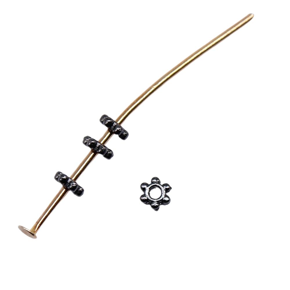 

100шт Бусины-разделители Бусины Пистолет Черный Цвет Цинковый Сплав 3X4мм