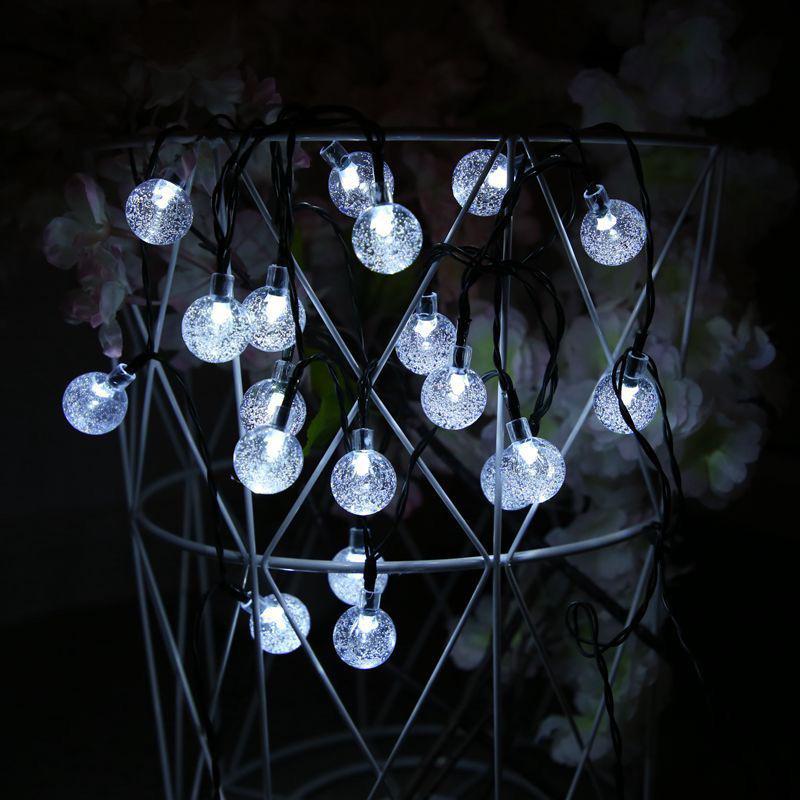 LED Solar Bubble Ball String Lights for Outdoor Ambiance