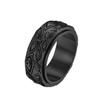 Rotatable Evil Eye Titanium Steel Stress Relief Ring Vintage Artistic Jewelry