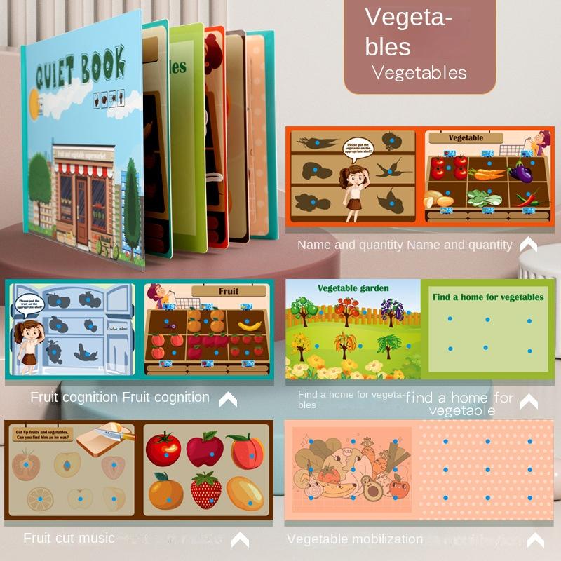 Montessori Quiet Book,Montessori Toy, Quiet Book, Interactive Busy Book, Quiet Book for Early Education, Educational Toy for Children From 3 Years