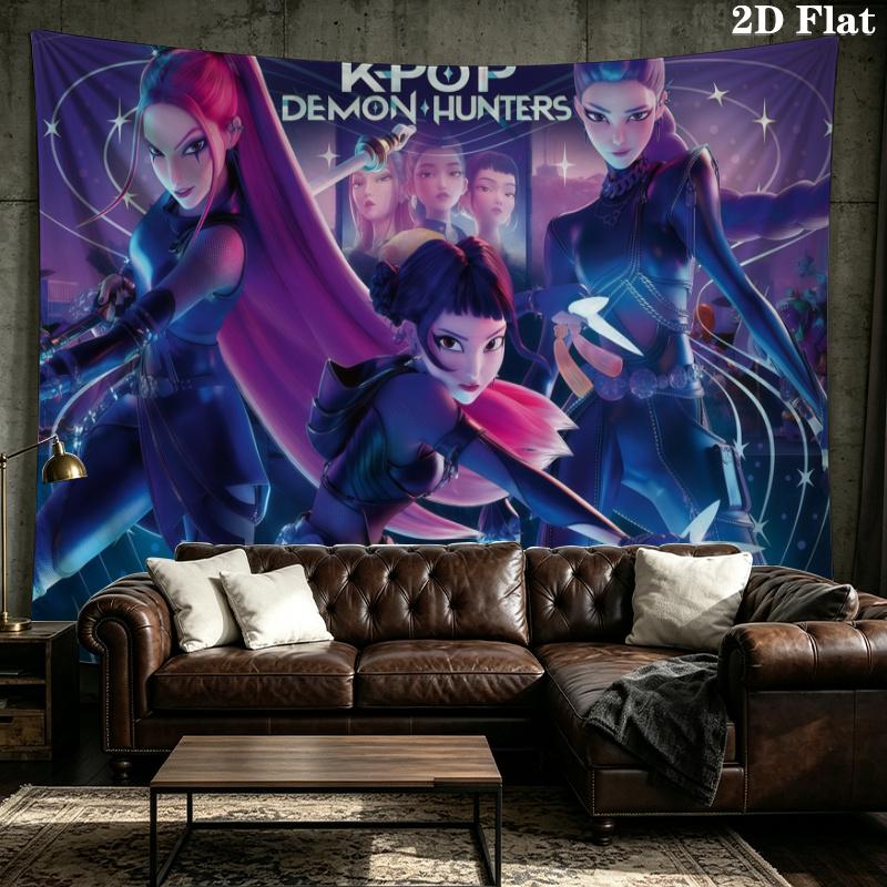 K-Pop Shadow Legends Wall Tapestry Aesthetic Wall Hanging Printed Fabric Blanket Decorative Tapestries for Bedroom Living Room Home Decor