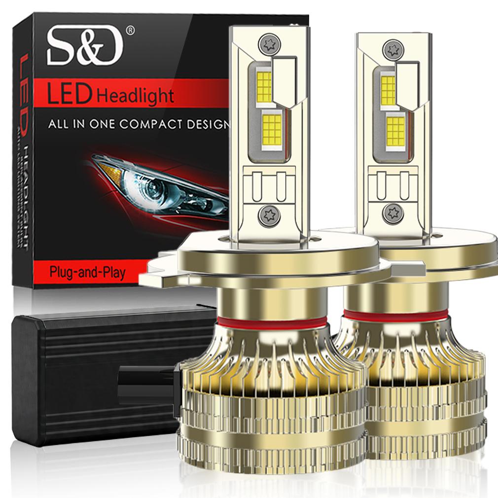 2 Stück H4 H7 LED-Scheinwerferlampen 6000K H1 H8 H11 LED 9005 HB3 9006 HB4 AutoLampe 9012 Hir2 Hohe Leistung 140W 70000LM Canbus CSP Chips Scheinwerfer