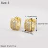 Nidin Hot Sale S/M/L Sizes Cubic Zirconia Geometry Circular Hoop Earrings For Women Female Trendy Temperament Ear Jewelry Gifts