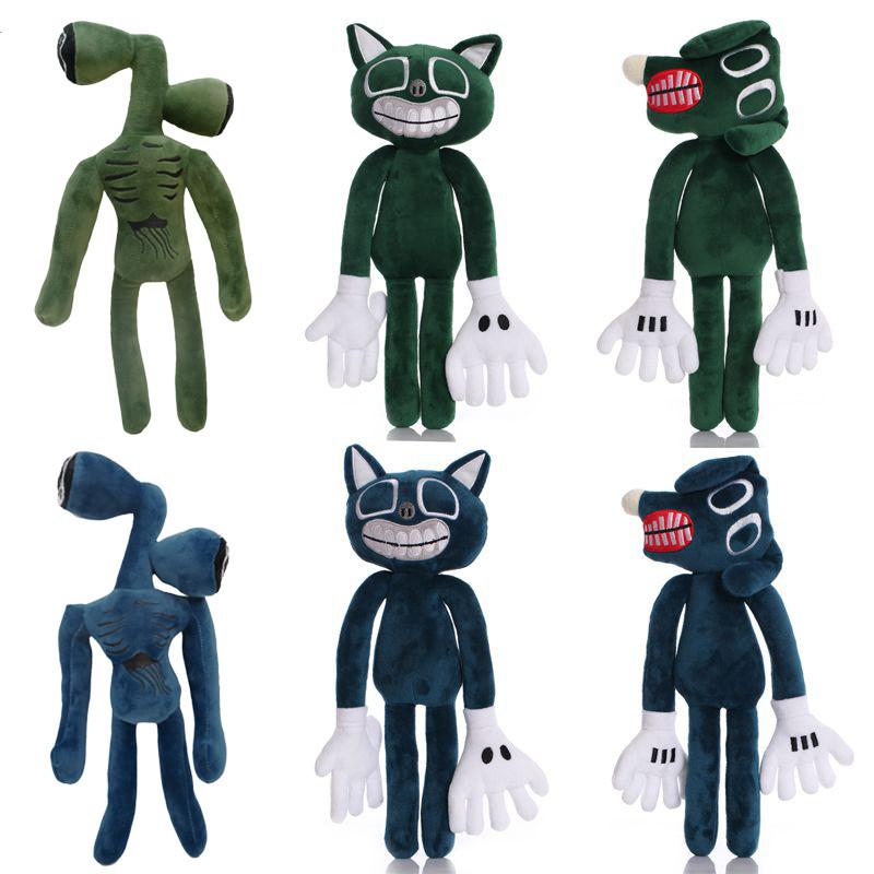 Siren Head Horror Plush Toy With Crooked Neck In Green Color
