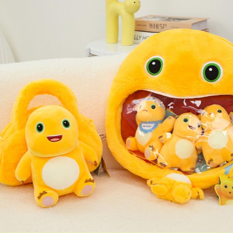 New Milk Dragon Plush Backpack Cartoon Milk Dragon Large Capacity Itabag Anime Peripherals Girls' Holiday Gifts Commuting