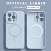 Official Magnetic Phone Case For For Iphone 1 14 16 Plus 12 13 16 Pro Max  Liquid Silicone Lanyard Charge Protector Cover