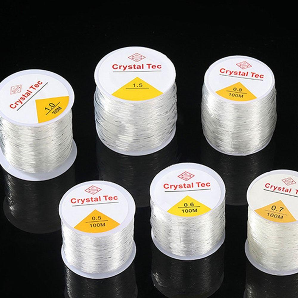100m Elastisches Kristallgarn 0,4-2mm Elastische Armband Schnur DIY Dehnbare Schnur Linie Armbänder Herstellung