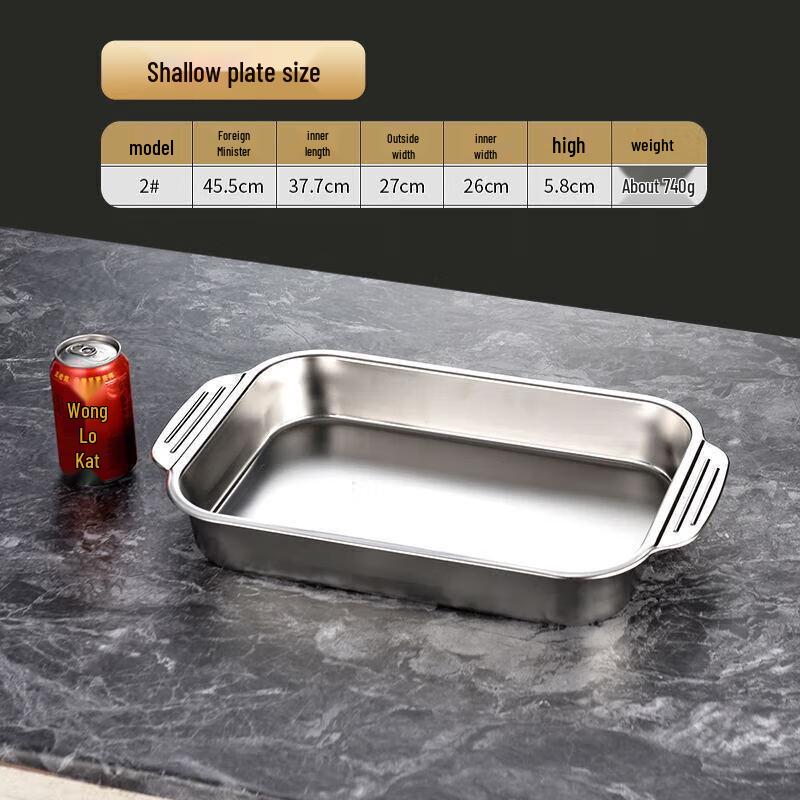 Obdélníkový nerezový pekáč a servírovací tác