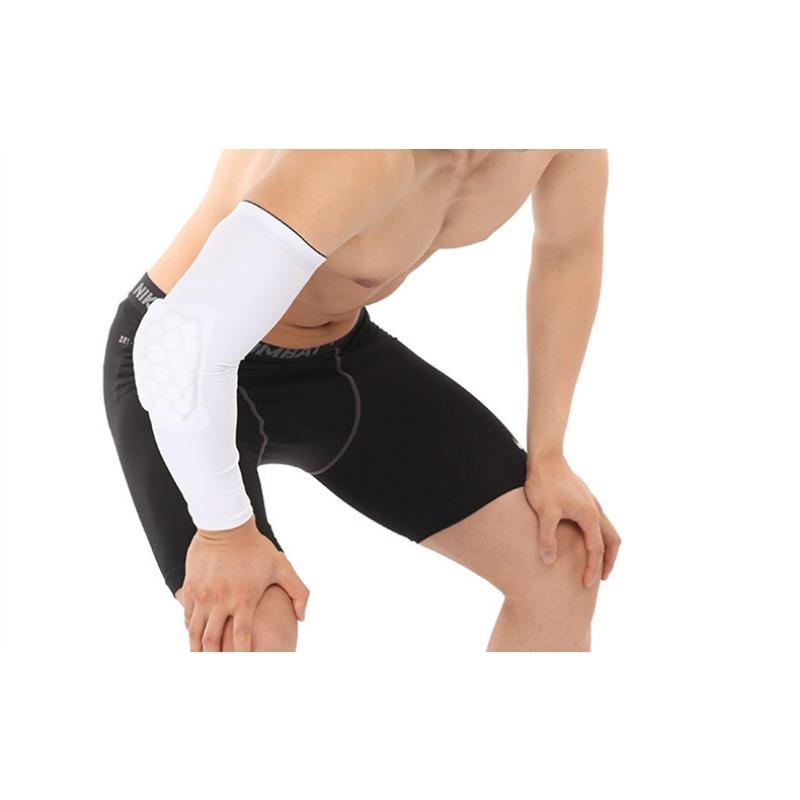 Honeycomb Anti-collision Arm Guards Fitness Running Training Sun Protection Sleeves Breathable Sports Elbow Pads