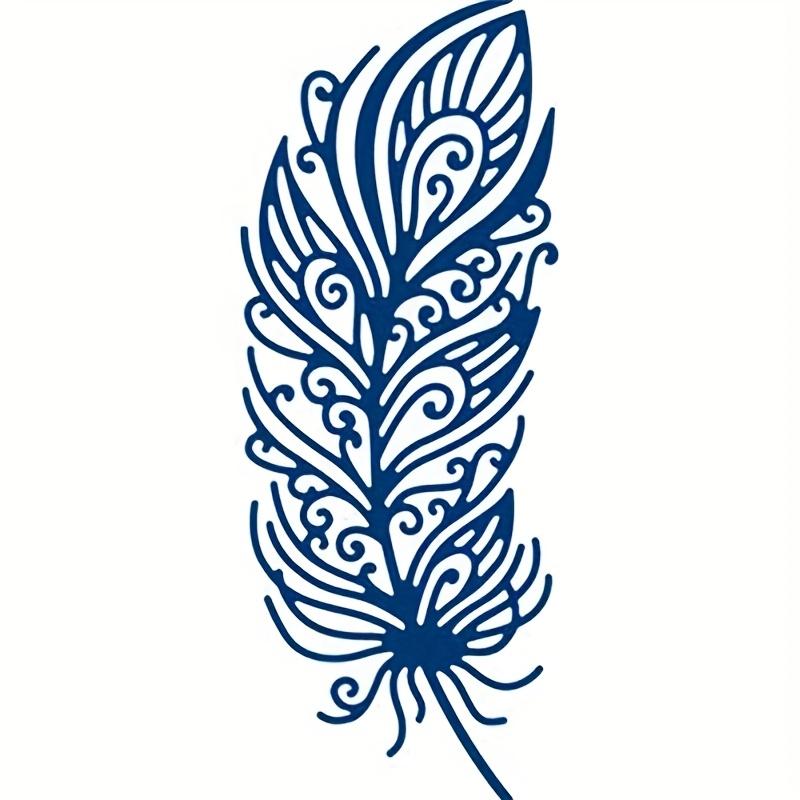 2pcs Feathers Metal Die cutting Dies For DIY Scrapbooking Photo Album Decorative Embossing Folder Stencil Die Cut