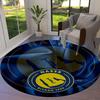 Al-Nassr FC Runder Teppich, Teppich für Wohnzimmer Schlafzimmer Sofa Spielzimmer Dekoration, Rutschfeste Fußmatte