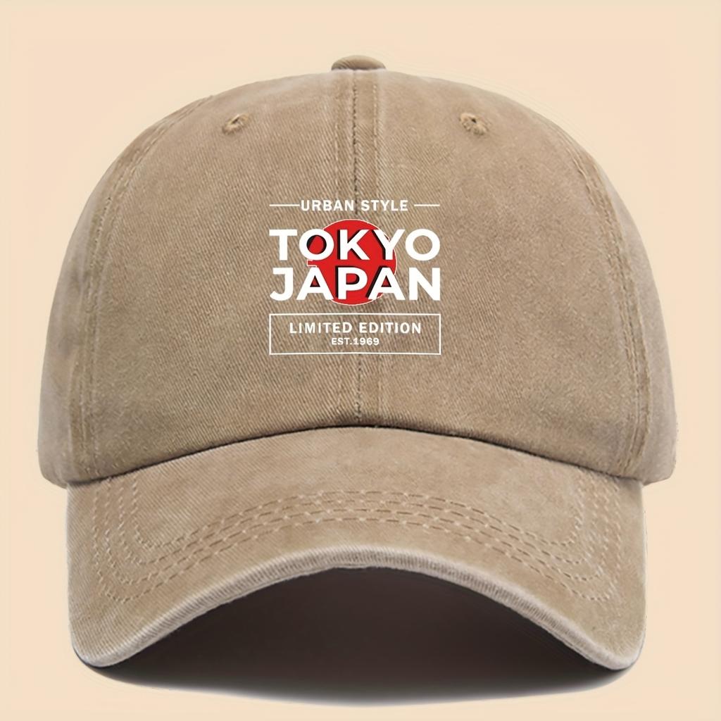 Pc Tokyo Japan City Style Printed Baseball Cap Unisex Printed Design Solid Color Minimalist Vintage Curved Brim Dad Hat A