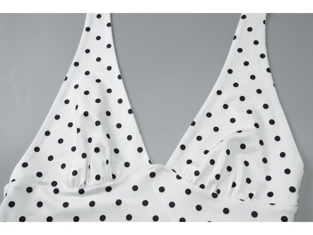 2025 Sommer Trendiges Damen Rückenfreies Neckholder Polka Dot Top