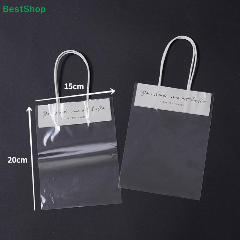 Clear PVC Flower Bouquet Gift Bag with Handles | Transparent Tote for Florist & Gifting