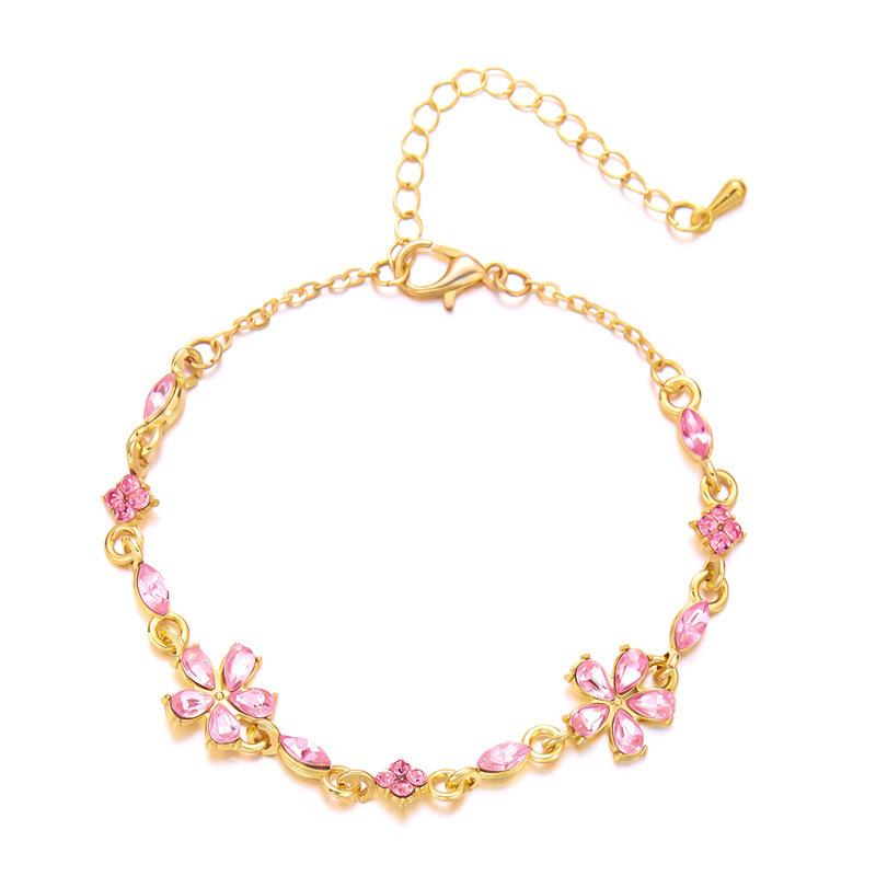 Fashion Exquisit Zircon Beaded Bracelets for Women Ladies Classic Double Layer Fine Chains Bracelets Party Jewelry Accessories
