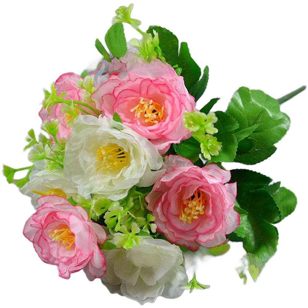 Realistic Silk Petals Artificial Flowers Plastic-wrapped Wire Stems