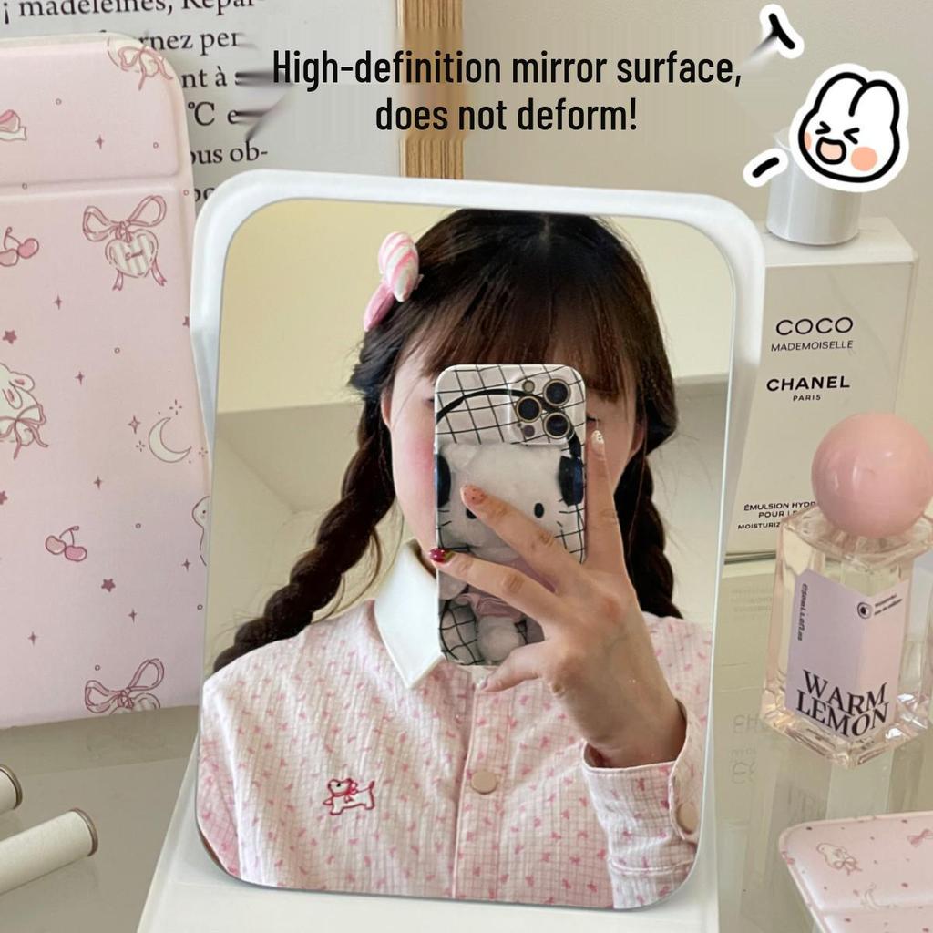 Cartoon Faltbarer Tisch-Schminkspiegel - Tragbar für Wohnheim, Büro oder Zuhause