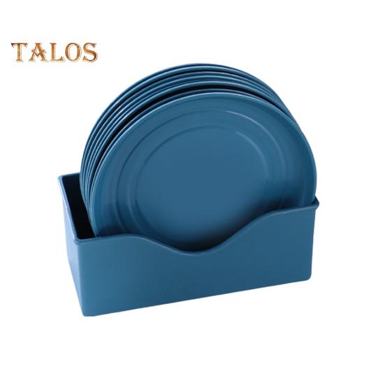 8 ks lehké plastové talíře nerozbitné znovu použitelné jídelní talíře vhodné do myčky na nádobí Barevné talíře do kuchyně pro každodenní kempování