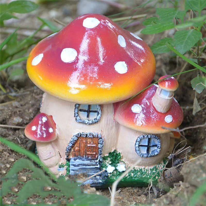 AEE2-Miniature Statue,Resin Fairy Garden House Statue,Miniature Landscape Garden Decorative Plant Pot Ornament