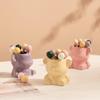 Ceramic Bear Fruit Fork Set with Storage Jar