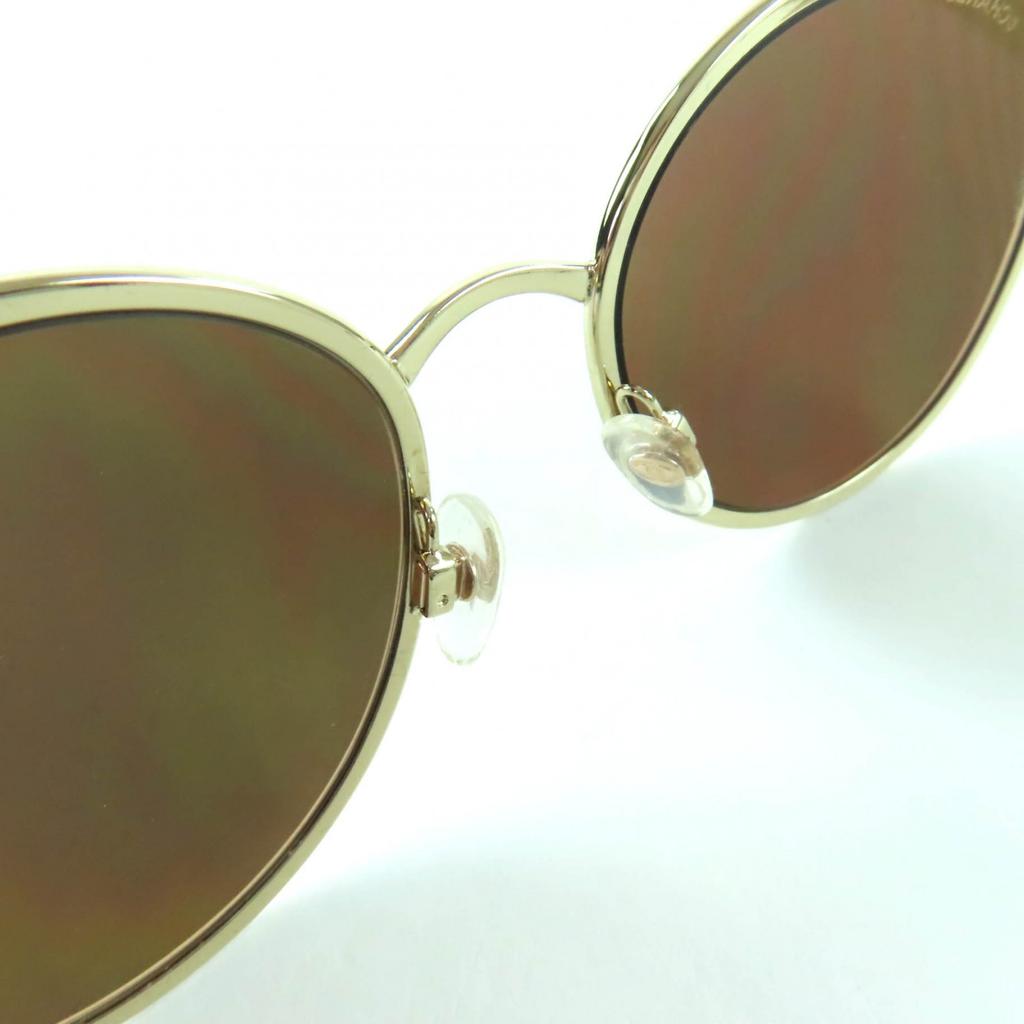 Excellent CHANEL sunglasses COCO Mark Boston Mirror Lens gold Women 4206 Used