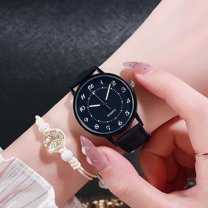 Classic Vintage Women Analog Quartz Watch Casual Leather Band Strap Round Wristwatches Luminous Waterproof Clock Reloj
